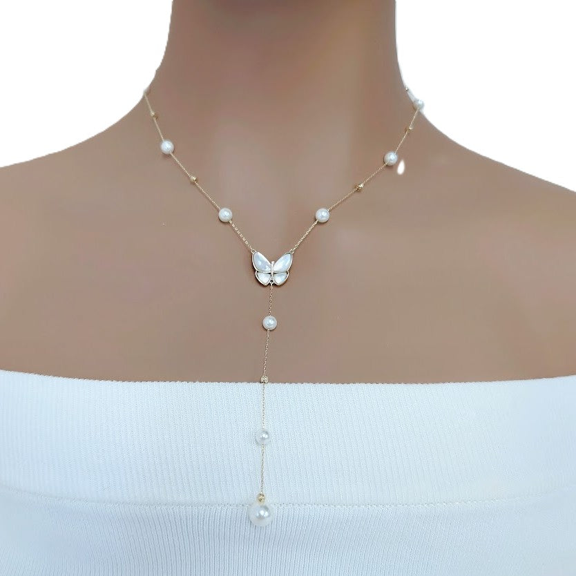 Simulated Pearl Necklace