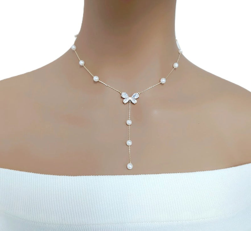 Simulated Pearl Necklace