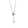 Flower Cubic Zirconia Lariat Necklace - CHOMEL