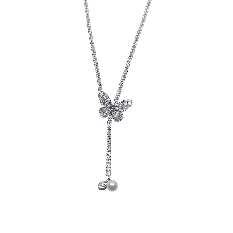 Butterfly Cubic Zirconia Necklace - CHOMEL