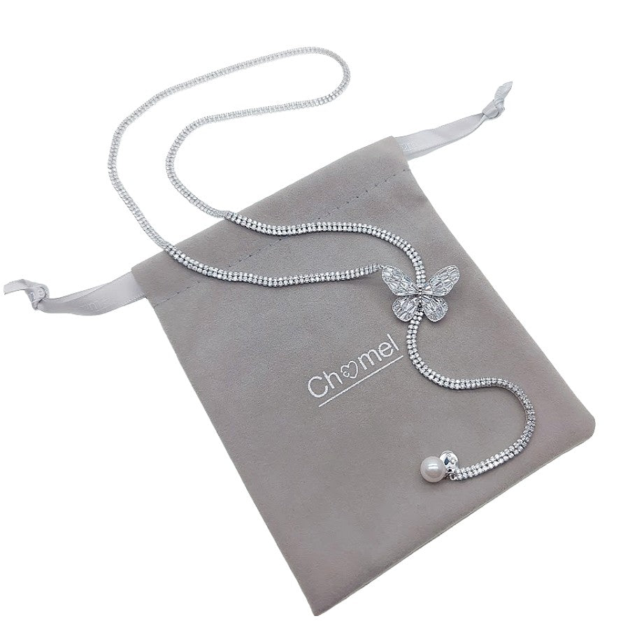 Butterfly Cubic Zirconia Necklace - CHOMEL