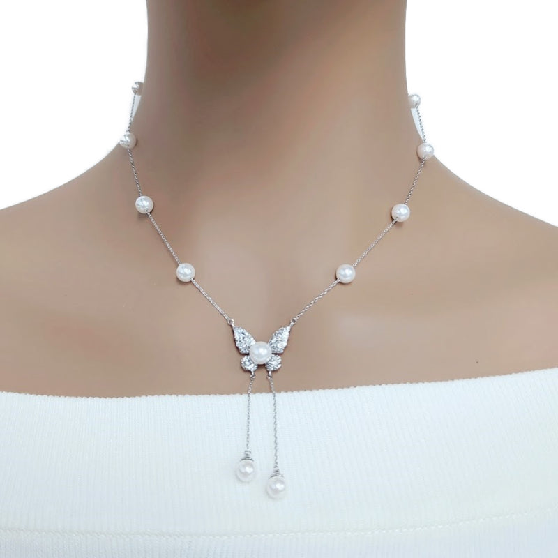Simulated Pearl Necklace - CHOMEL