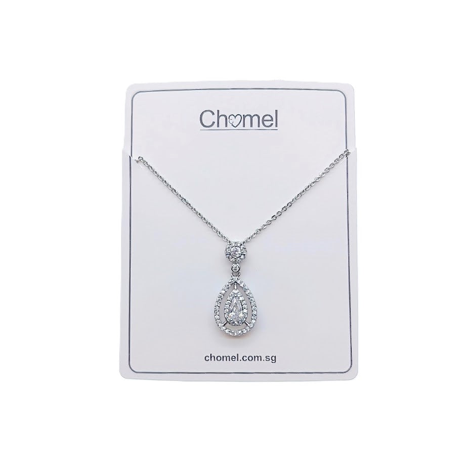 Teardrop Cubic Zirconia Necklace - CHOMEL