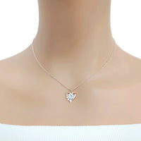 Heart Cubic Zirconia Necklace - CHOMEL