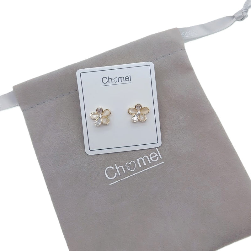 Flower Simulated Moonstone Earrings - CHOMEL