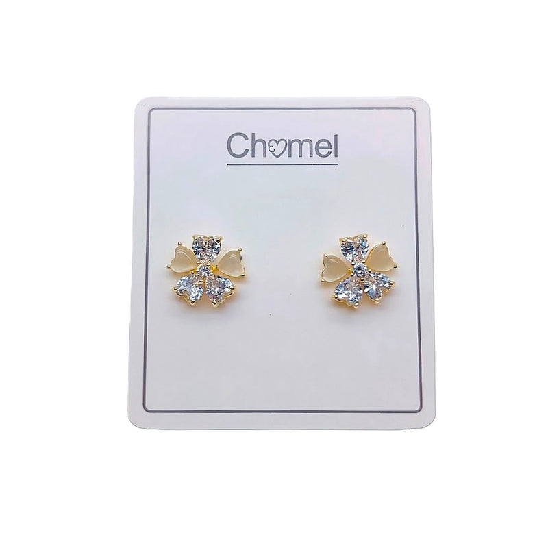 Flower Simulated Moonstone Earrings - CHOMEL