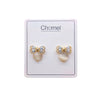 Ribbon Simulated Moonstone Earrings - CHOMEL