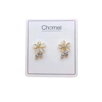 Flower Simulated Moonstone Earrings - CHOMEL