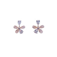 Flower Simulated Moonstone Earrings - CHOMEL