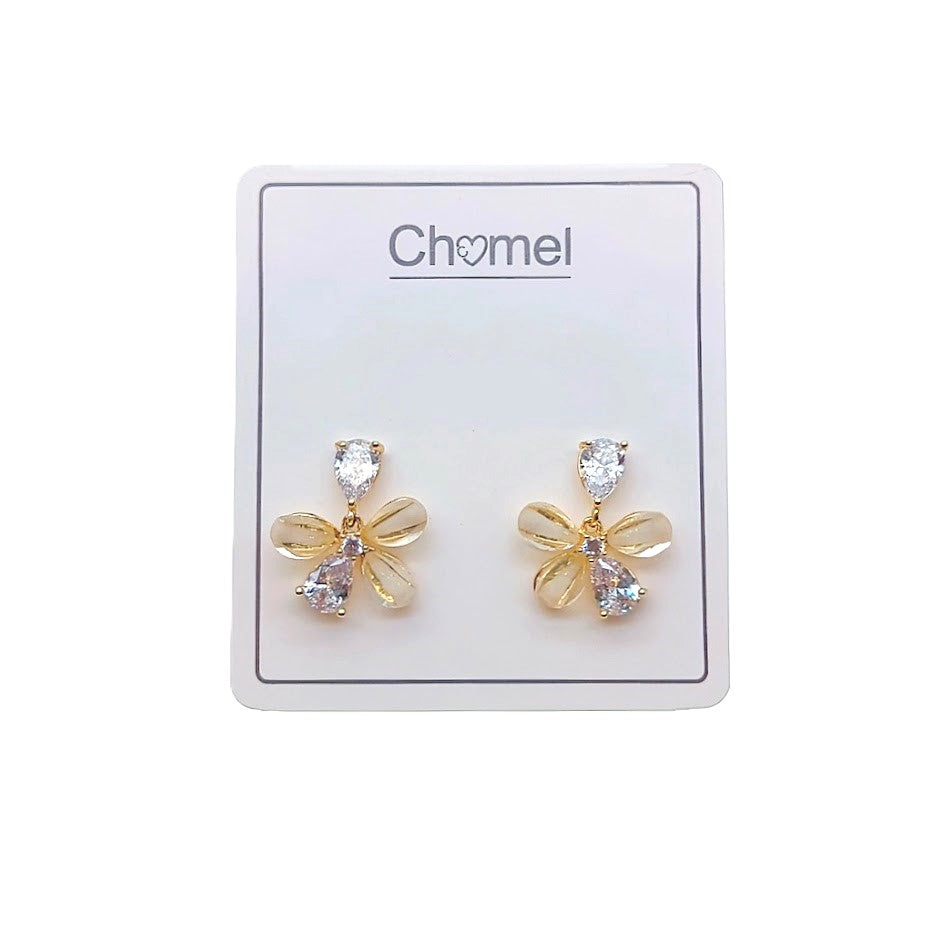 Flower Simulated Moonstone Earrings - CHOMEL