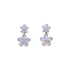 Flower Simulated Moonstone Earrings - CHOMEL