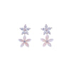 Flower Simulated Moonstone Earrings - CHOMEL