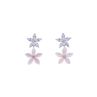 Flower Simulated Moonstone Earrings - CHOMEL