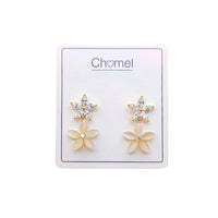 Flower Simulated Moonstone Earrings - CHOMEL