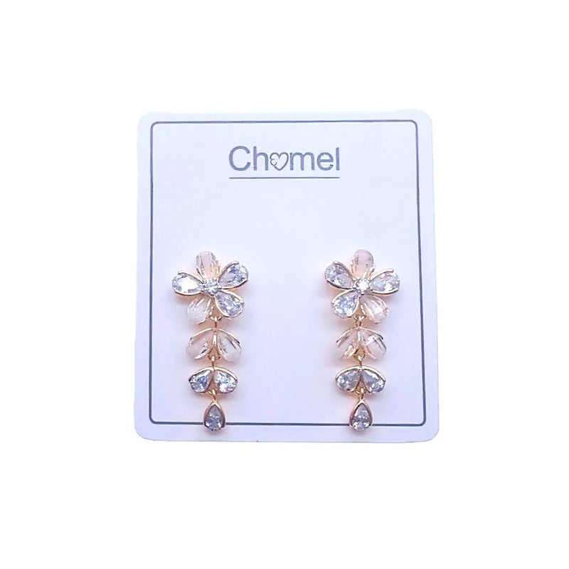 Flower Simulated Moonstone Earrings - CHOMEL