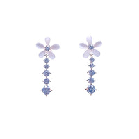 Flower Simulated Moonstone Earrings - CHOMEL