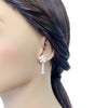 Flower Simulated Moonstone Earrings - CHOMEL