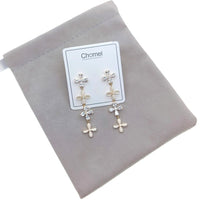 Flower Simulated Moonstone Earrings - CHOMEL