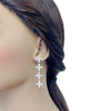 Flower Simulated Moonstone Earrings - CHOMEL