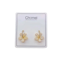 Flower Simulated Moonstone Earrings - CHOMEL