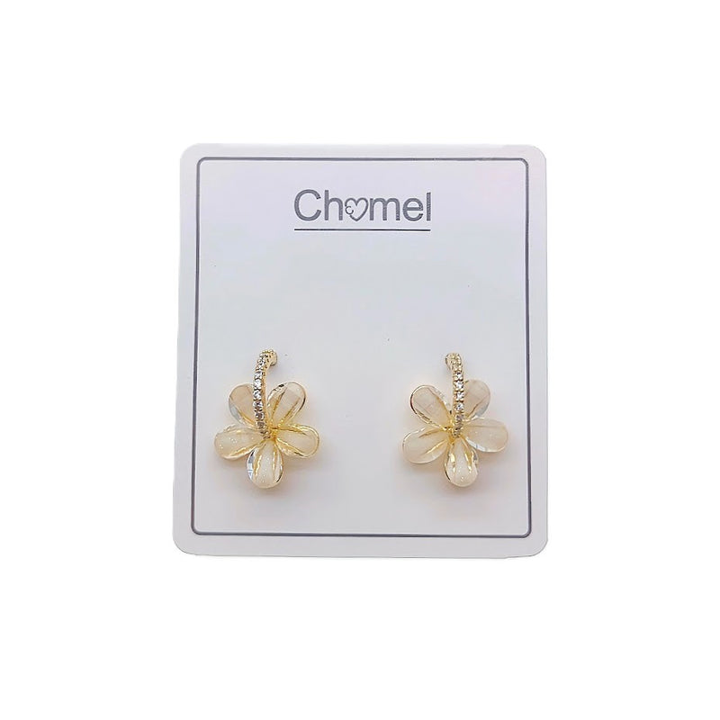Flower Simulated Moonstone Earrings - CHOMEL