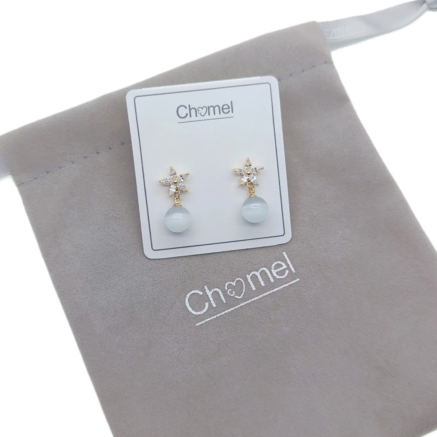 Simulated Moonstone Earrings - CHOMEL