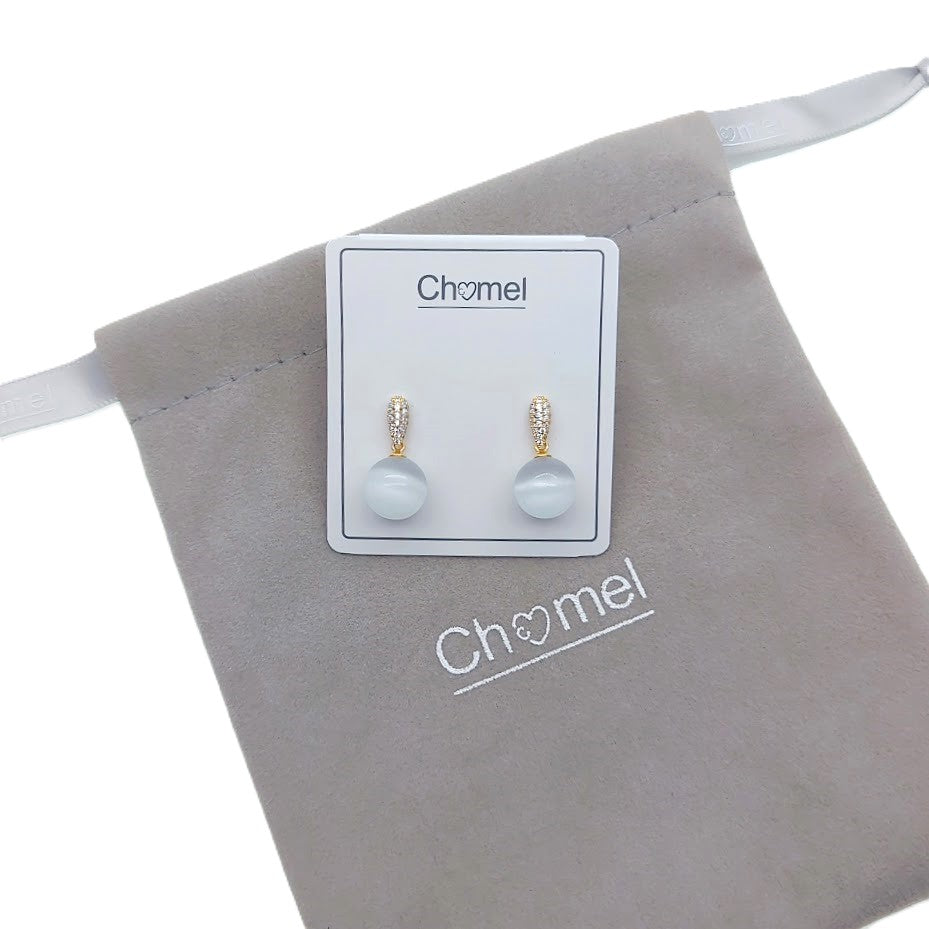 Simulated Moonstone Earrings - CHOMEL