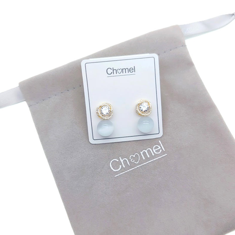 Simulated Moonstone Earrings - CHOMEL