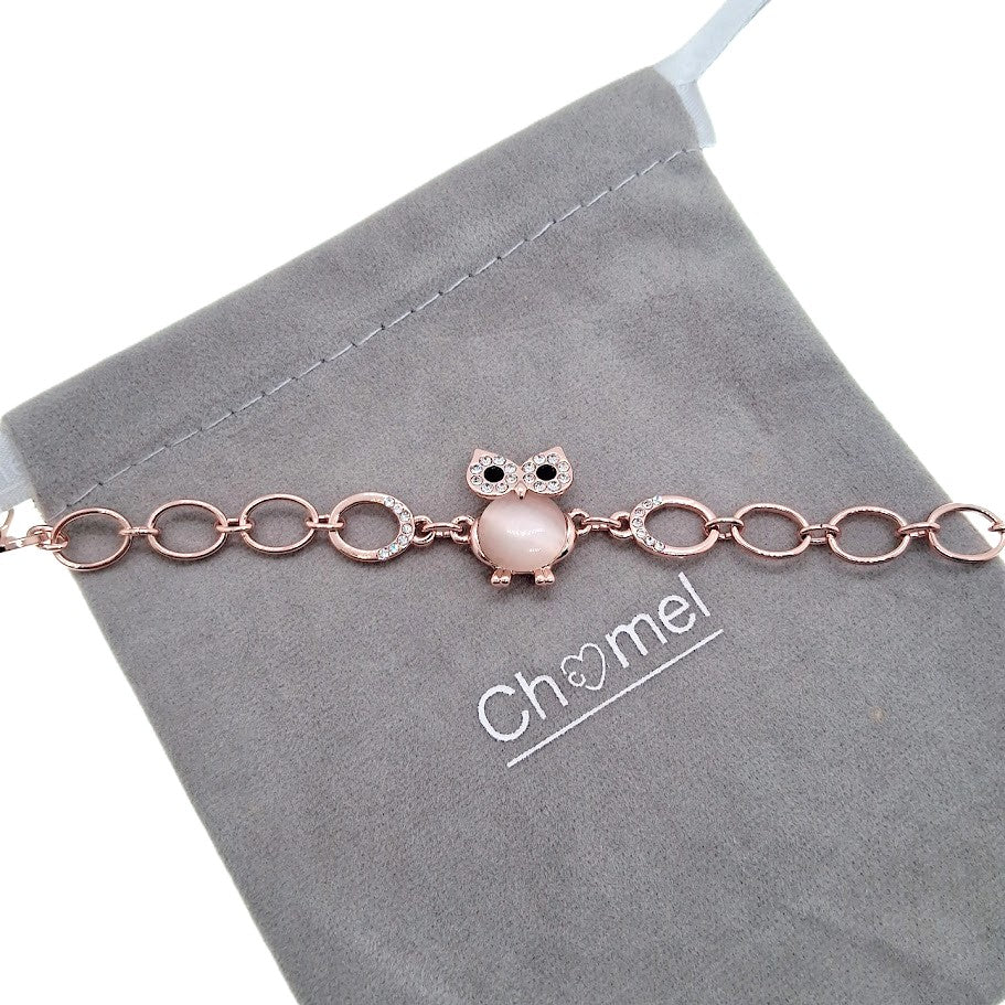 Owl Simulated Moonstone Bracelet - CHOMEL