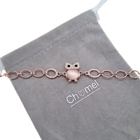 Owl Simulated Moonstone Bracelet - CHOMEL