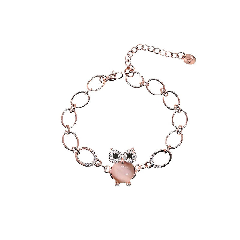 Owl Simulated Moonstone Bracelet - CHOMEL
