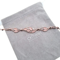 Leaf Simulated Moonstone Bracelet - CHOMEL