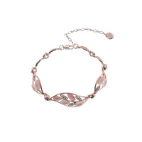 Leaf Simulated Moonstone Bracelet - CHOMEL