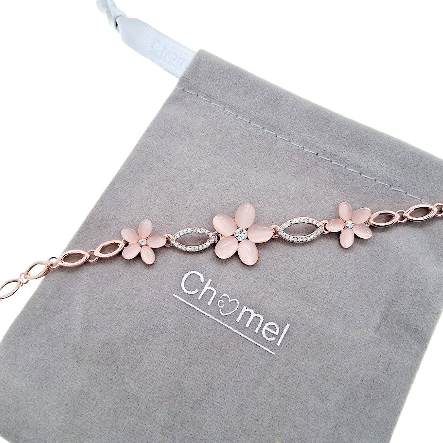 Flower Simulated Moonstone Bracelet - CHOMEL