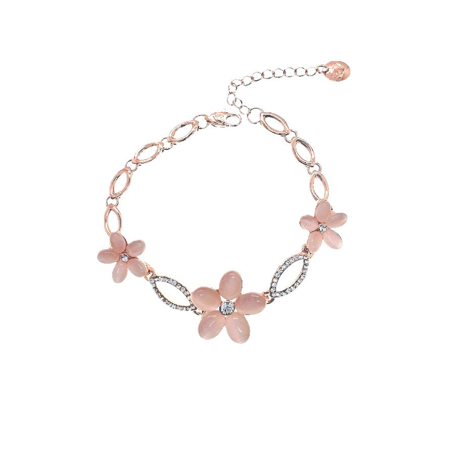 Flower Simulated Moonstone Bracelet - CHOMEL