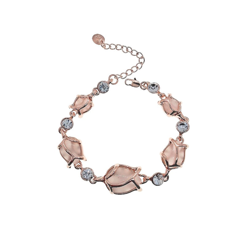 Flower Simulated Moonstone Bracelet - CHOMEL