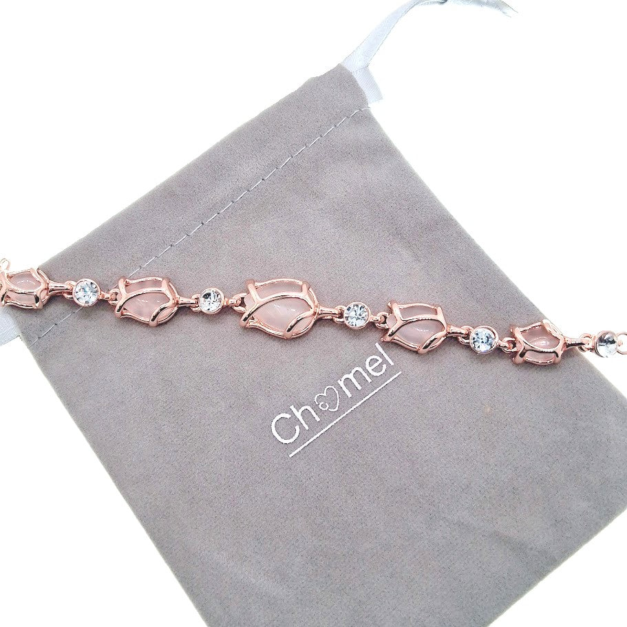 Flower Simulated Moonstone Bracelet - CHOMEL