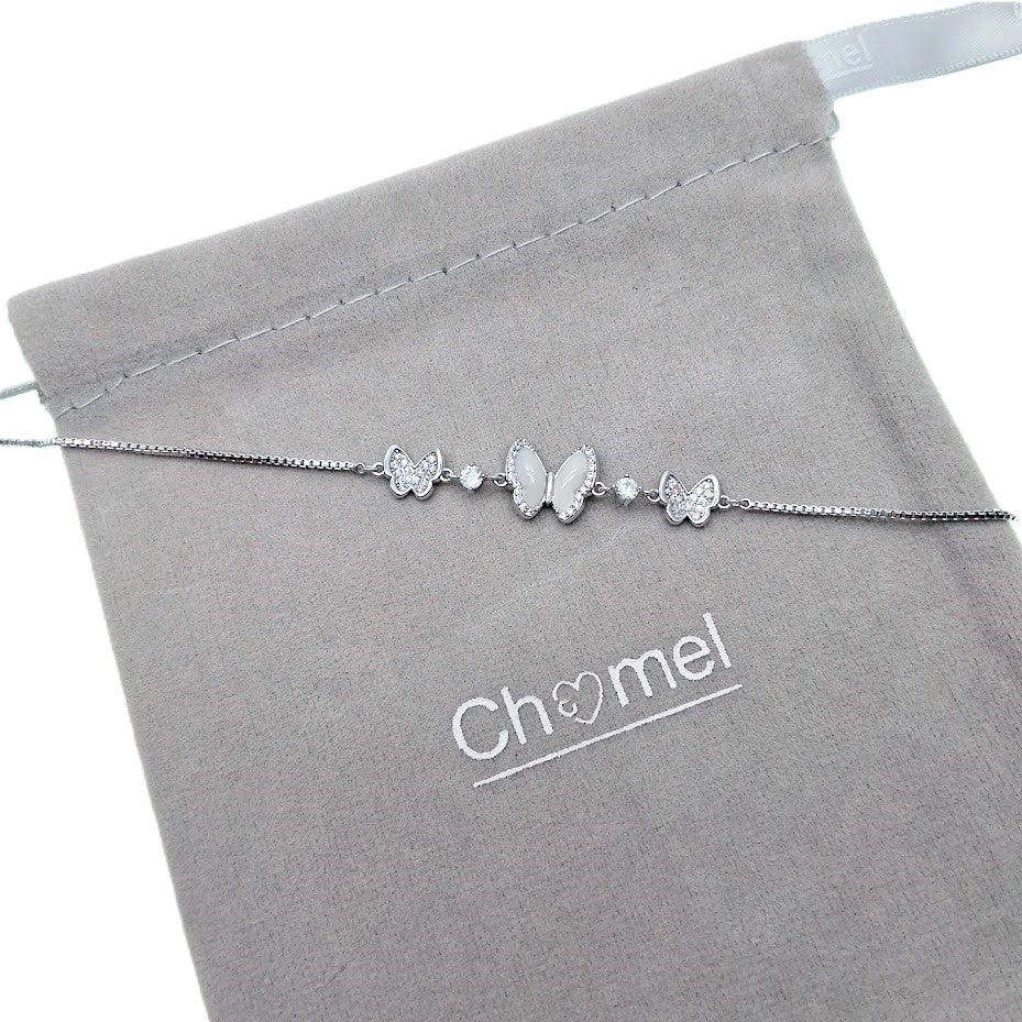 Butterfly Simulated Moonstone Bracelet - CHOMEL
