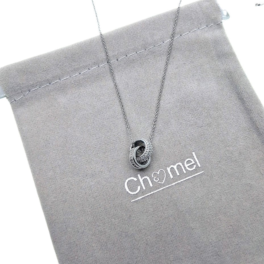 Interlocking Cubic Zirconia Necklace - CHOMEL