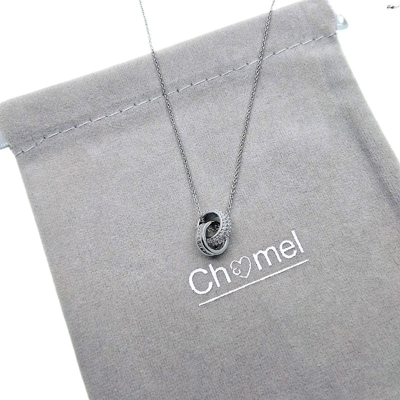Interlocking Cubic Zirconia Necklace - CHOMEL
