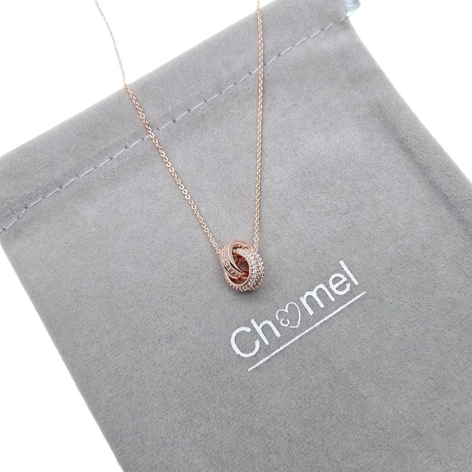 Interlocking  Cubic Zirconia Necklace - CHOMEL