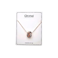 Interlocking  Cubic Zirconia Necklace - CHOMEL