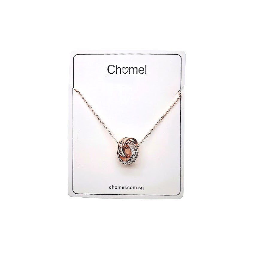 Interlocking  Cubic Zirconia Necklace - CHOMEL