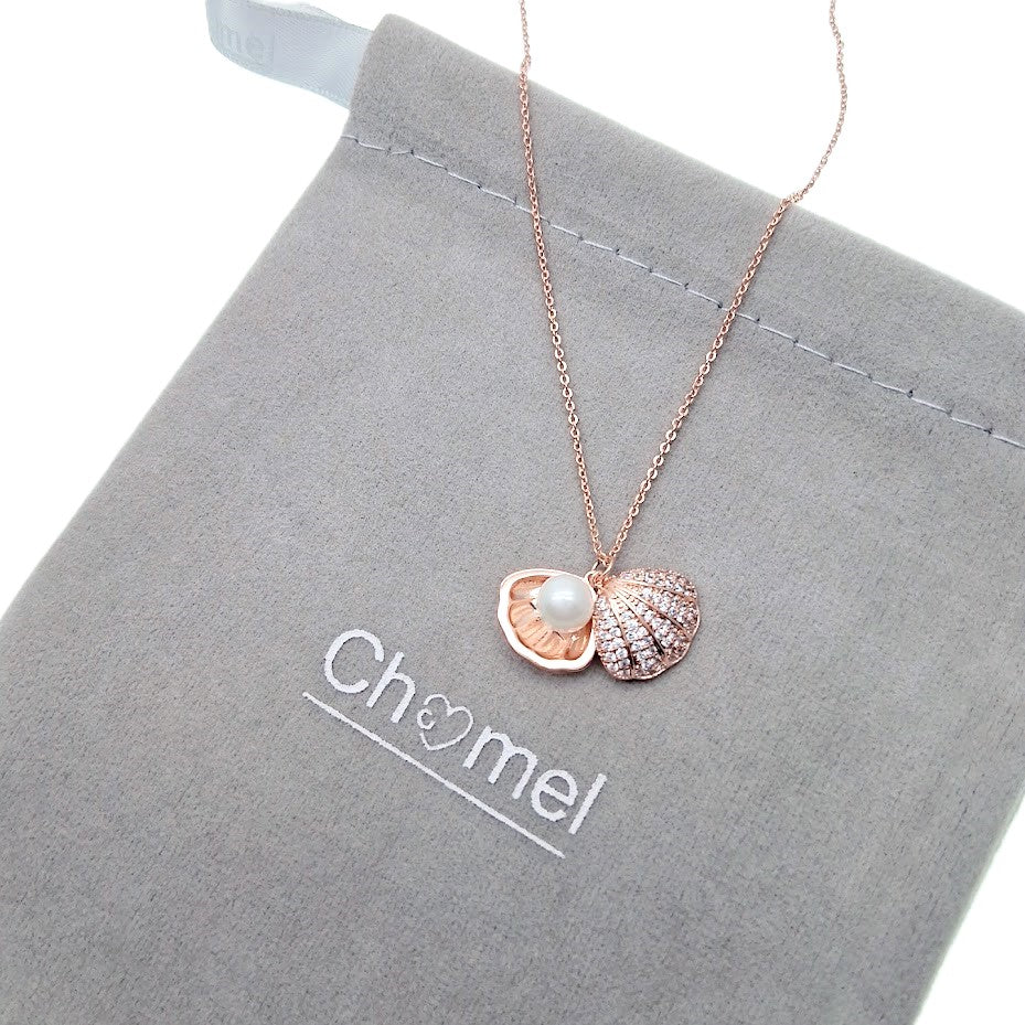 Shell Cubic Zirconia Necklace - CHOMEL