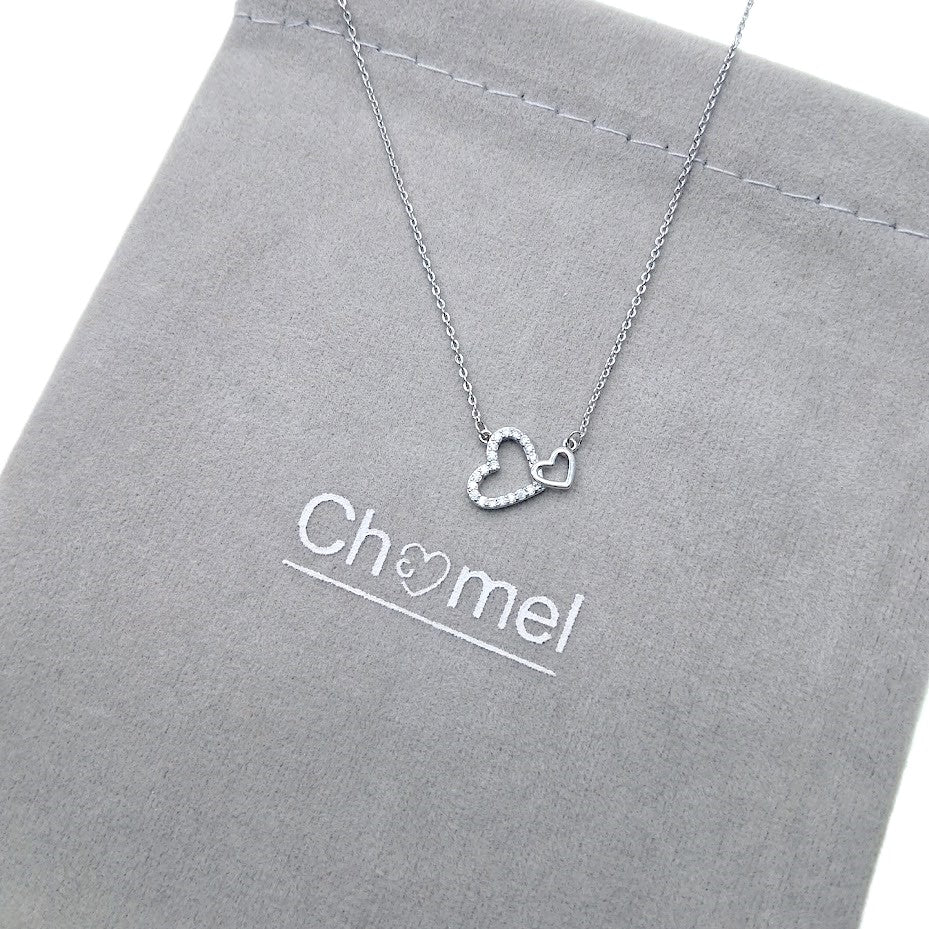 Heart Cubic Zirconia Necklace - CHOMEL