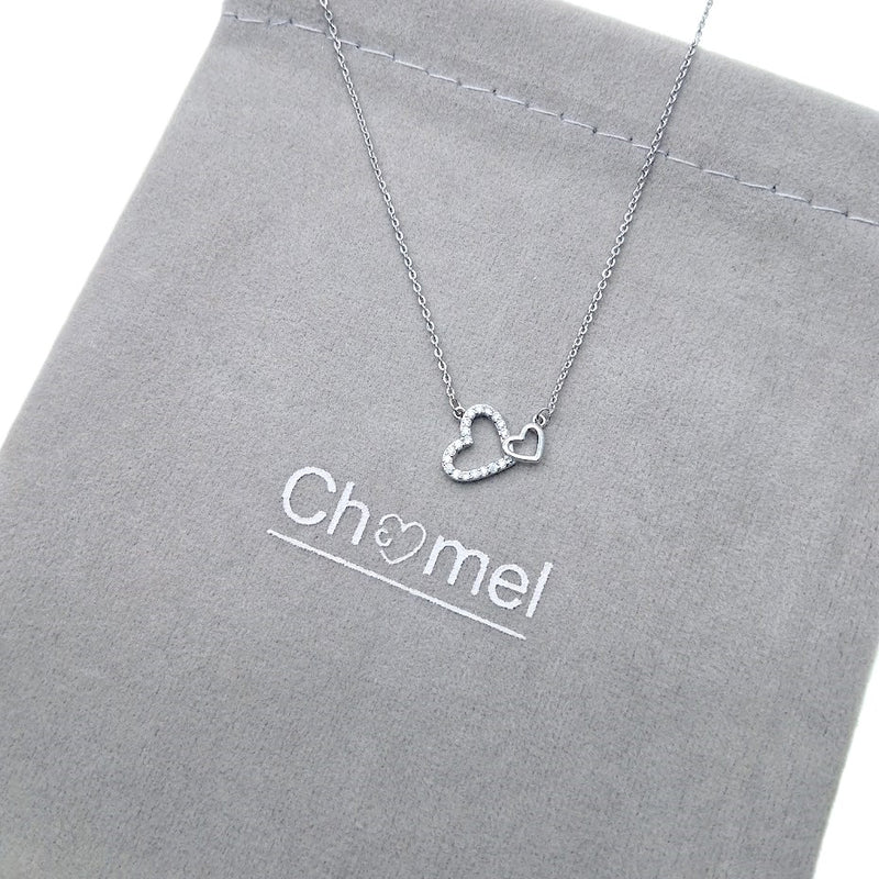 Heart Cubic Zirconia Necklace - CHOMEL