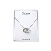 Heart Interlocking Cubic Zirconia Necklace - CHOMEL