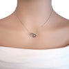 Heart Interlocking Cubic Zirconia Necklace - CHOMEL