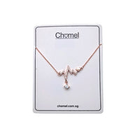 Heartbeat Cubic Zirconia Necklace - CHOMEL
