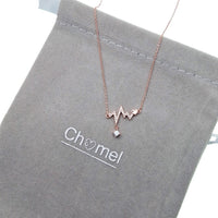 Heartbeat Cubic Zirconia Necklace - CHOMEL
